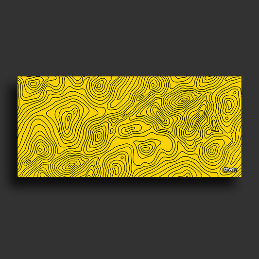 Stealth Gaming - Yellow Topo Mouse Pad